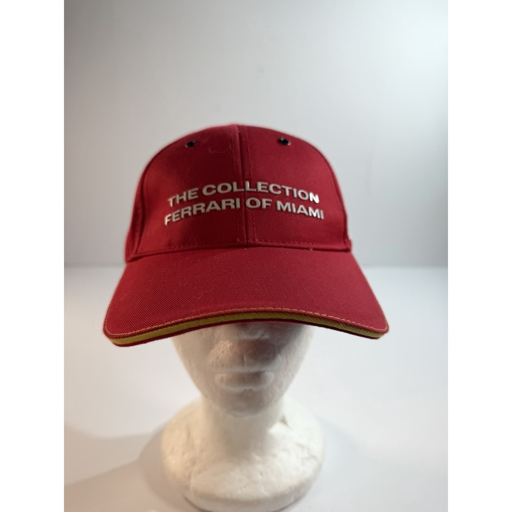 Ferrari Miami Hat The Collection Red Strapback Cap Adjustable Racing